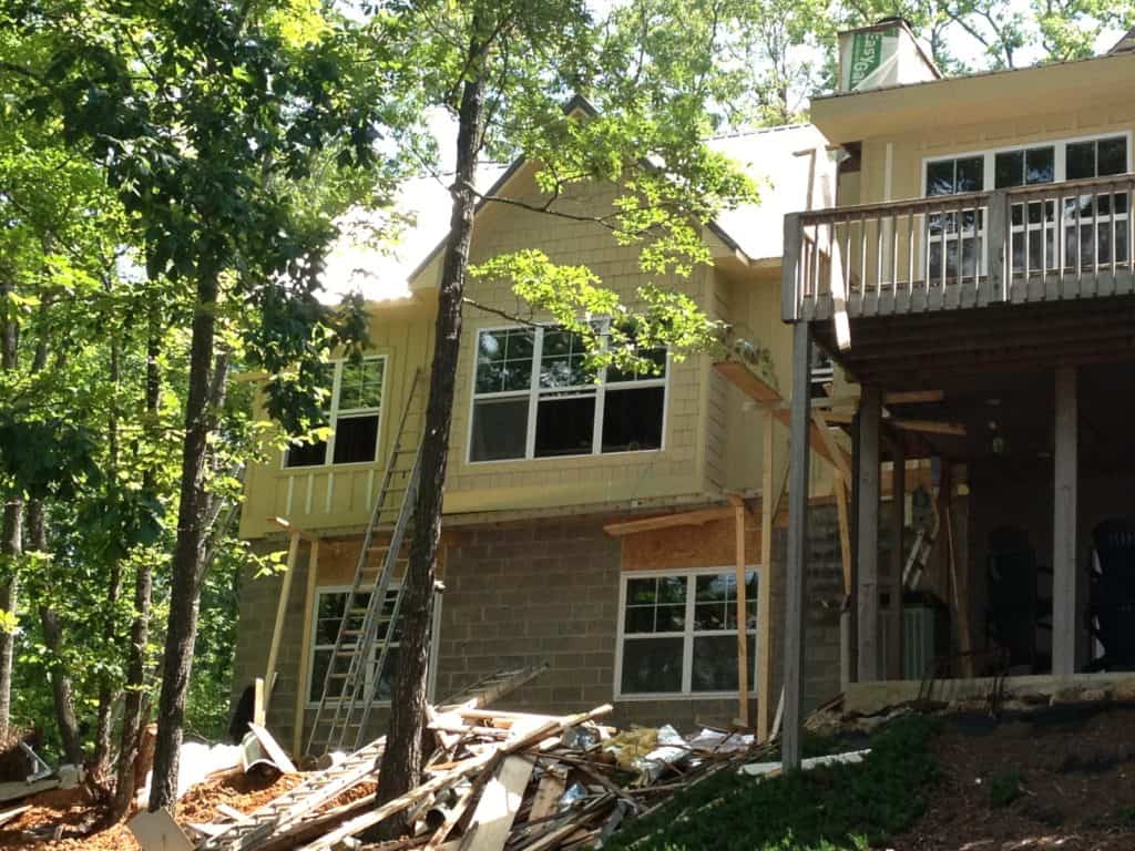 lake house during renovation